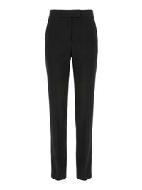 Straight-leg tailored trousers - Black