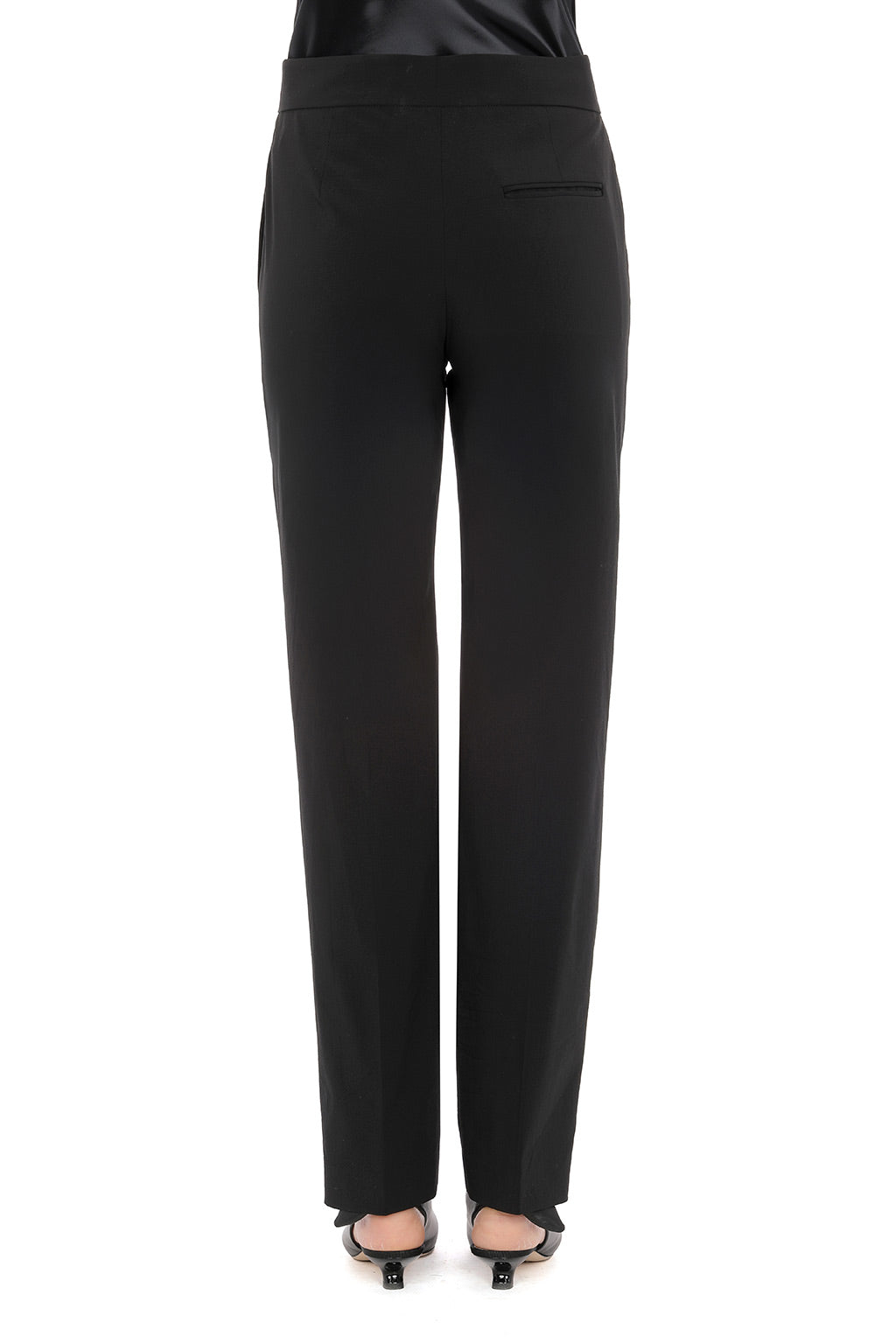 Straight-leg tailored trousers - Black