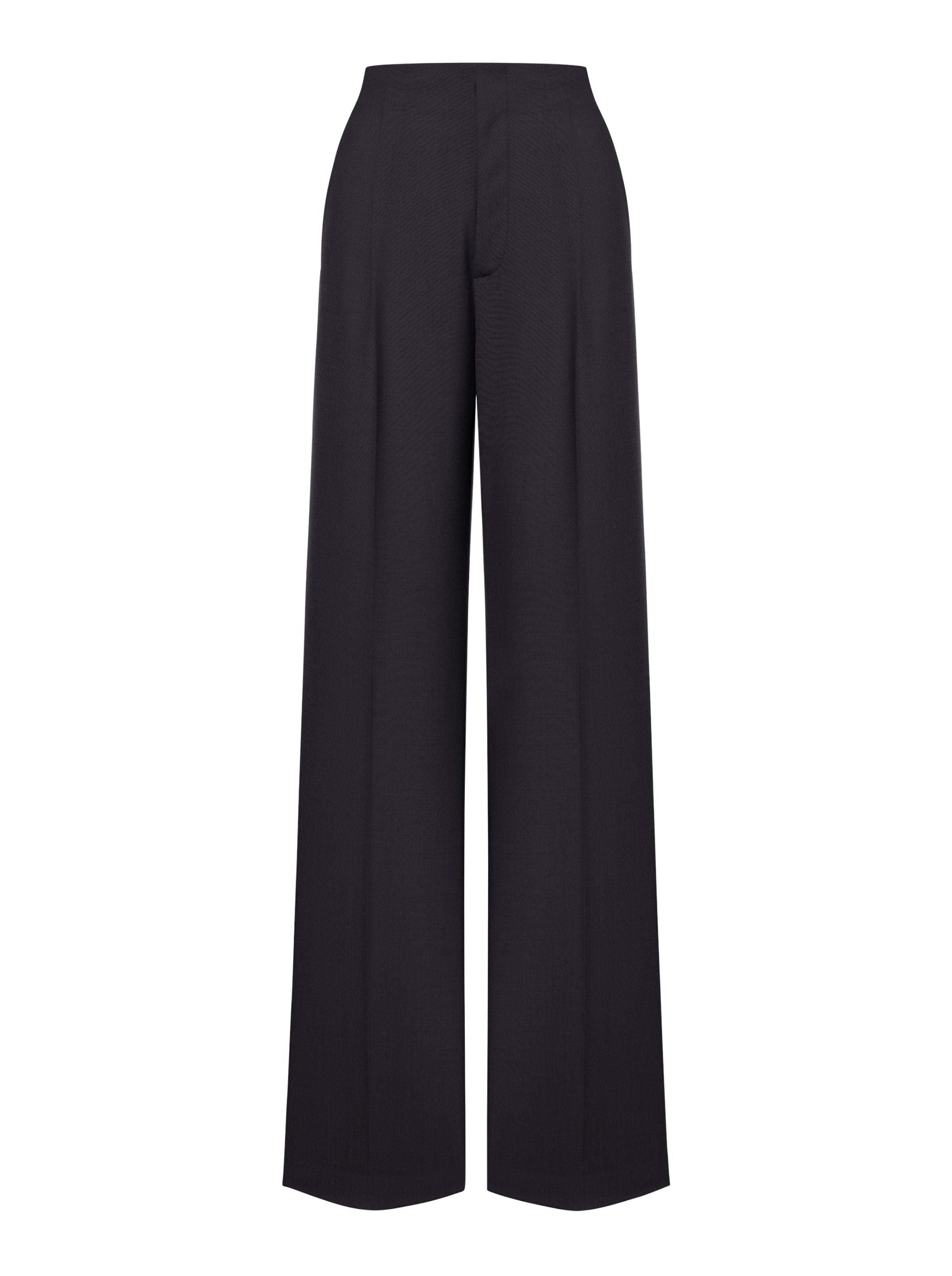 Wool suit trousers - Black