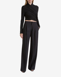 Wool suit trousers - Black