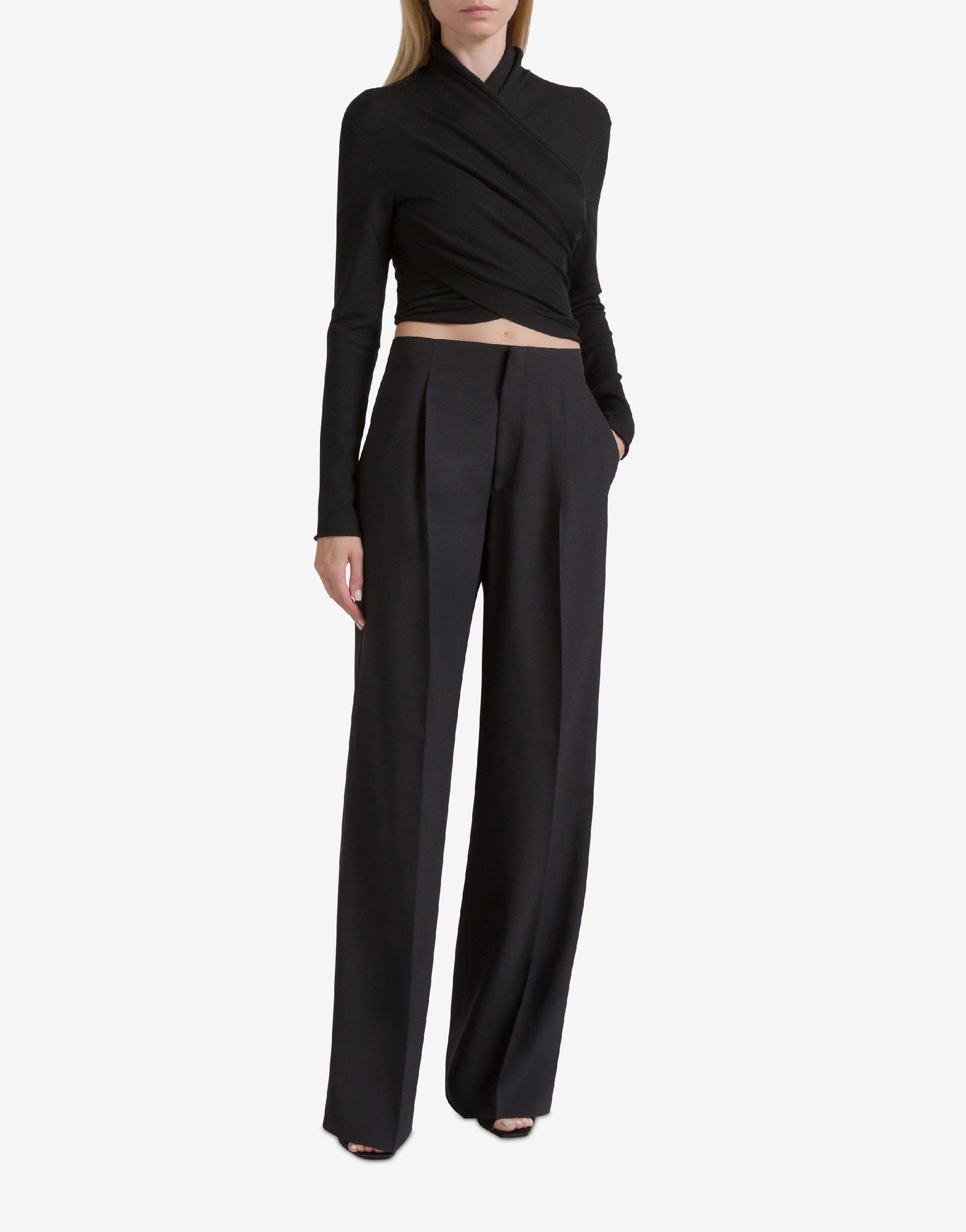 Wool suit trousers - Black