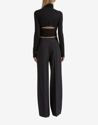 Wool suit trousers - Black