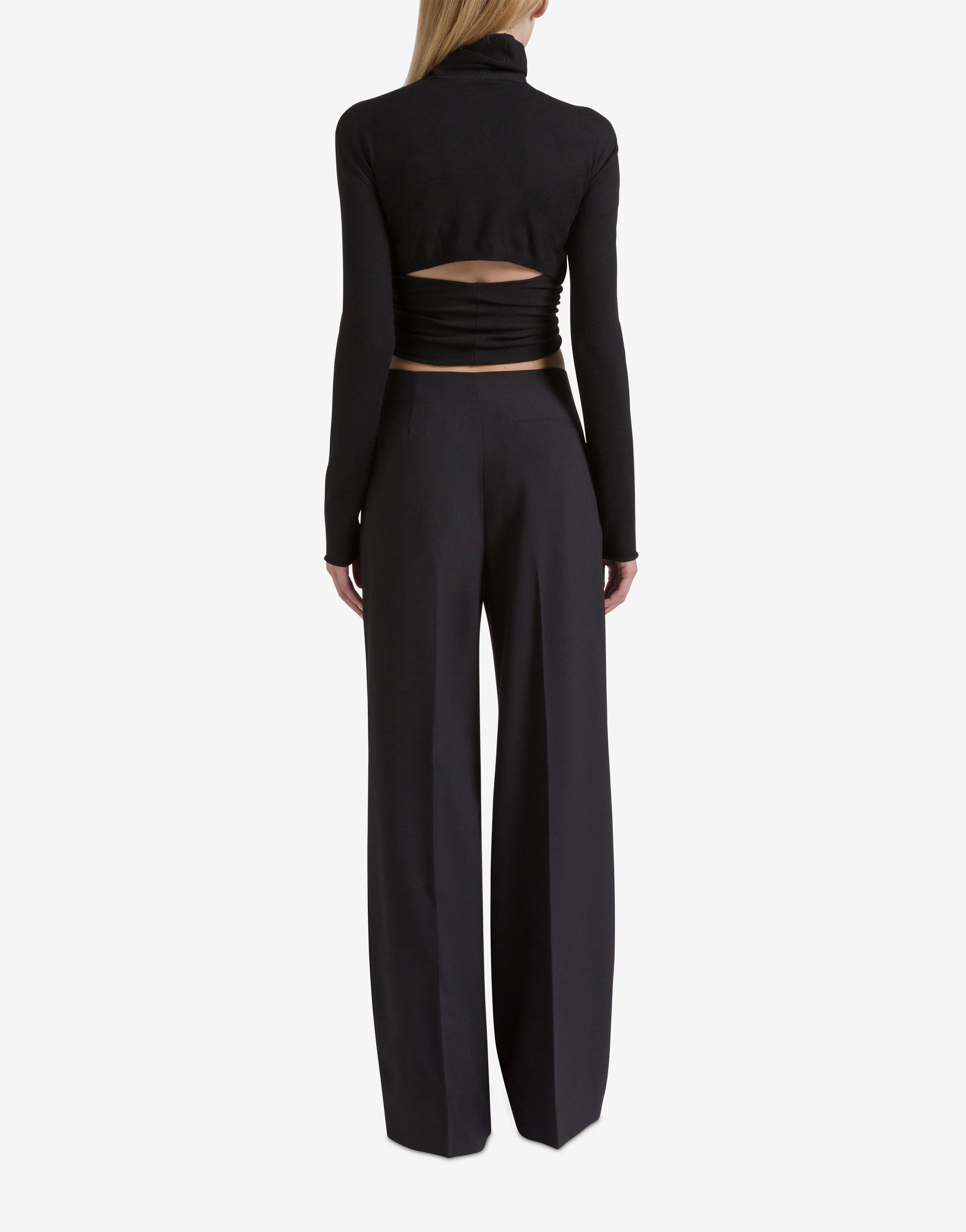 Wool suit trousers - Black