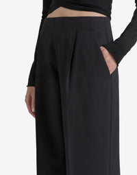 Wool suit trousers - Black