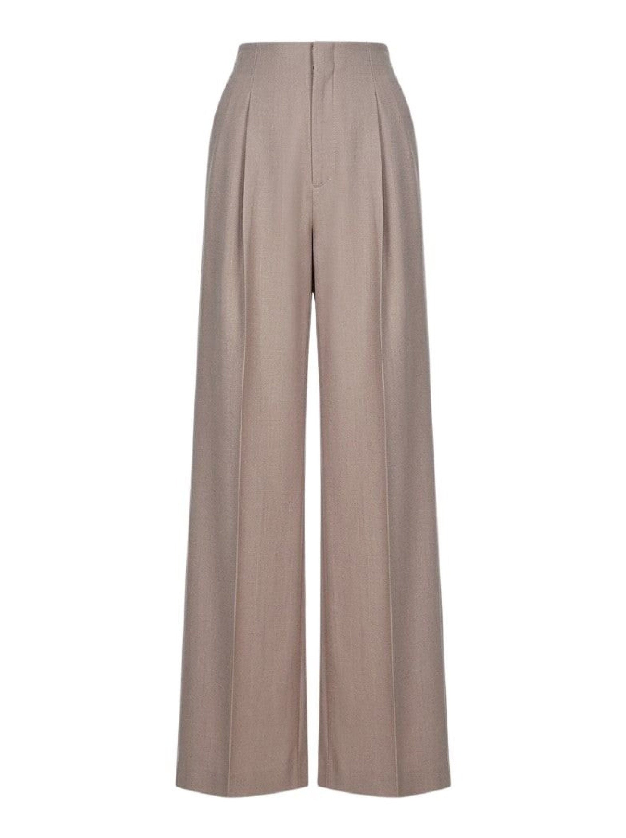 Pantalon de tailleur en laine - Pink