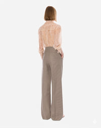 Pantalon de tailleur en laine - Pink