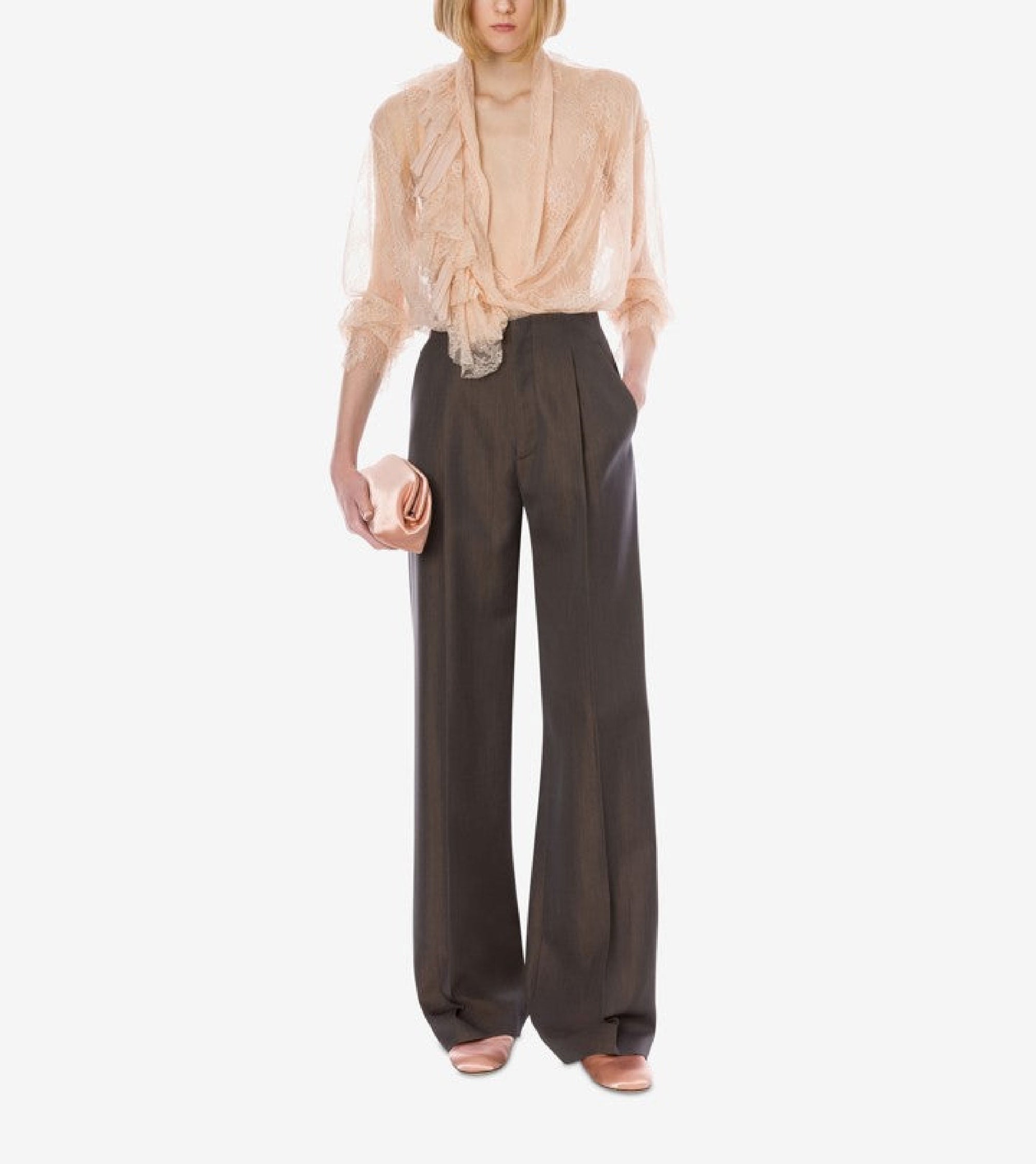 Pantalon de tailleur en laine - Grey