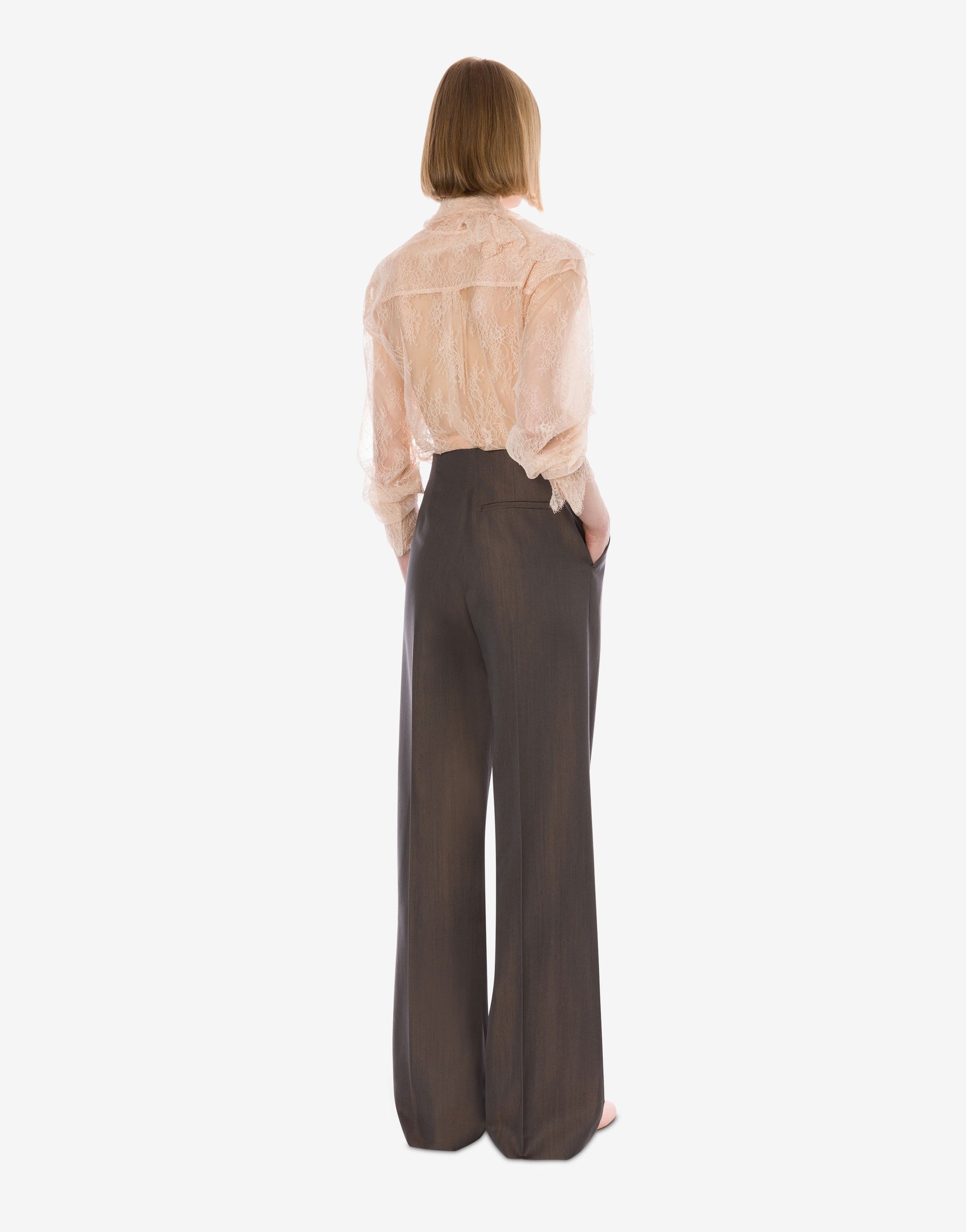 Pantalon de tailleur en laine - Grey