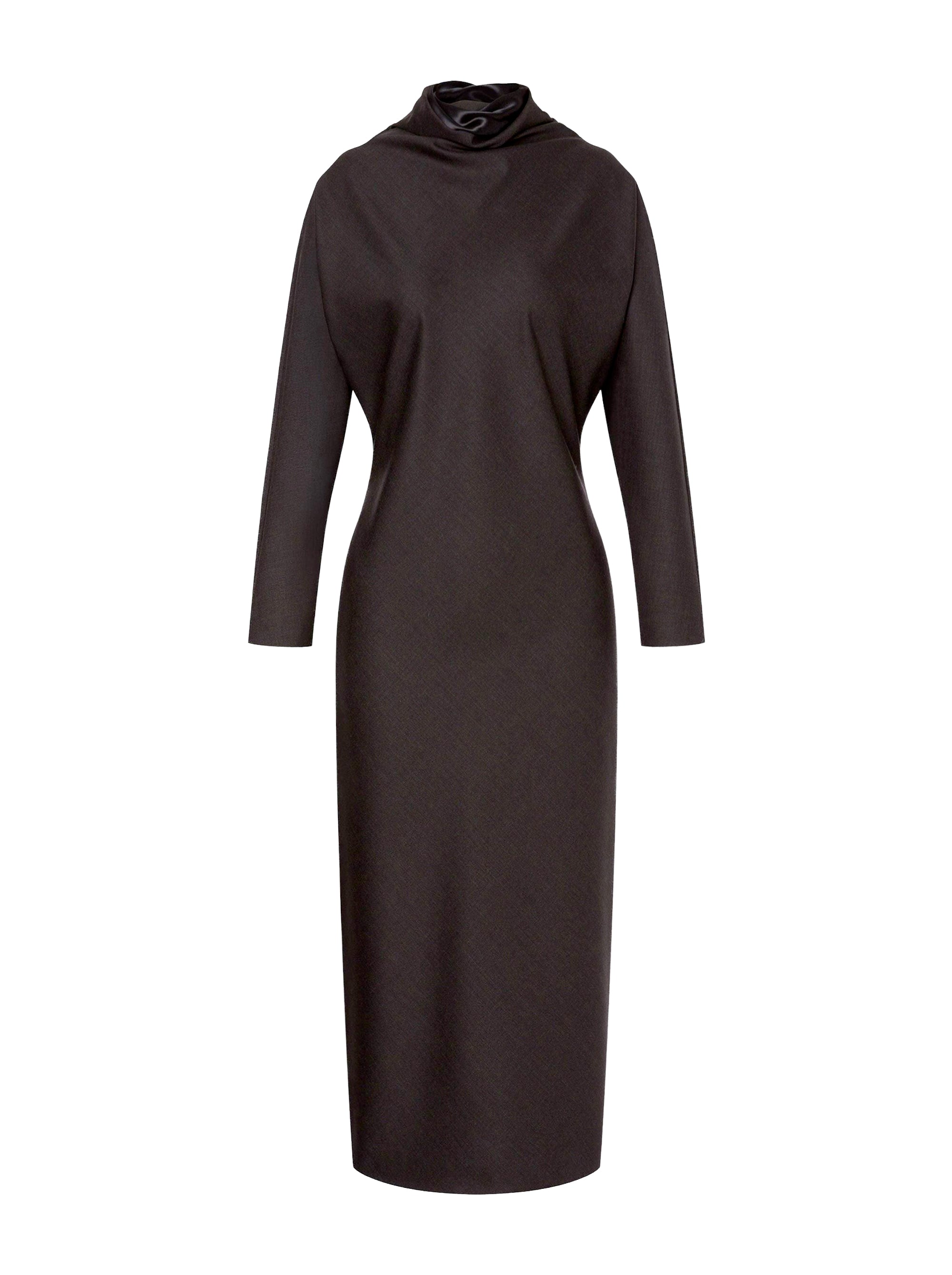 Wool midi dress - Fantasy Grey