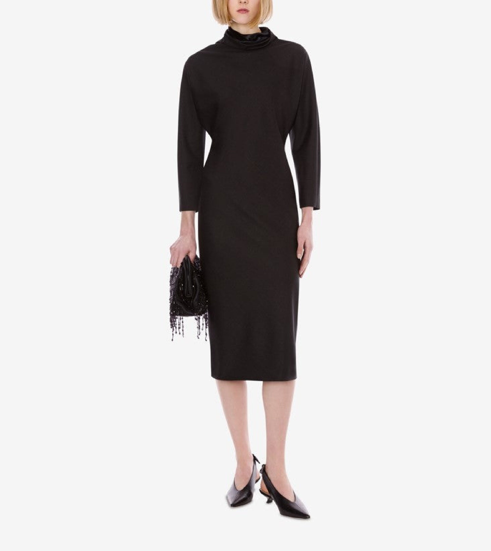 Wool midi dress - Fantasy Grey