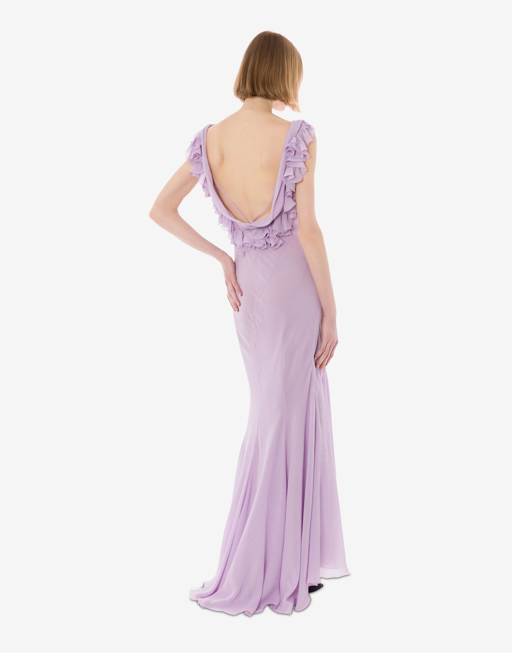 Ruffled maxi dress - Purple