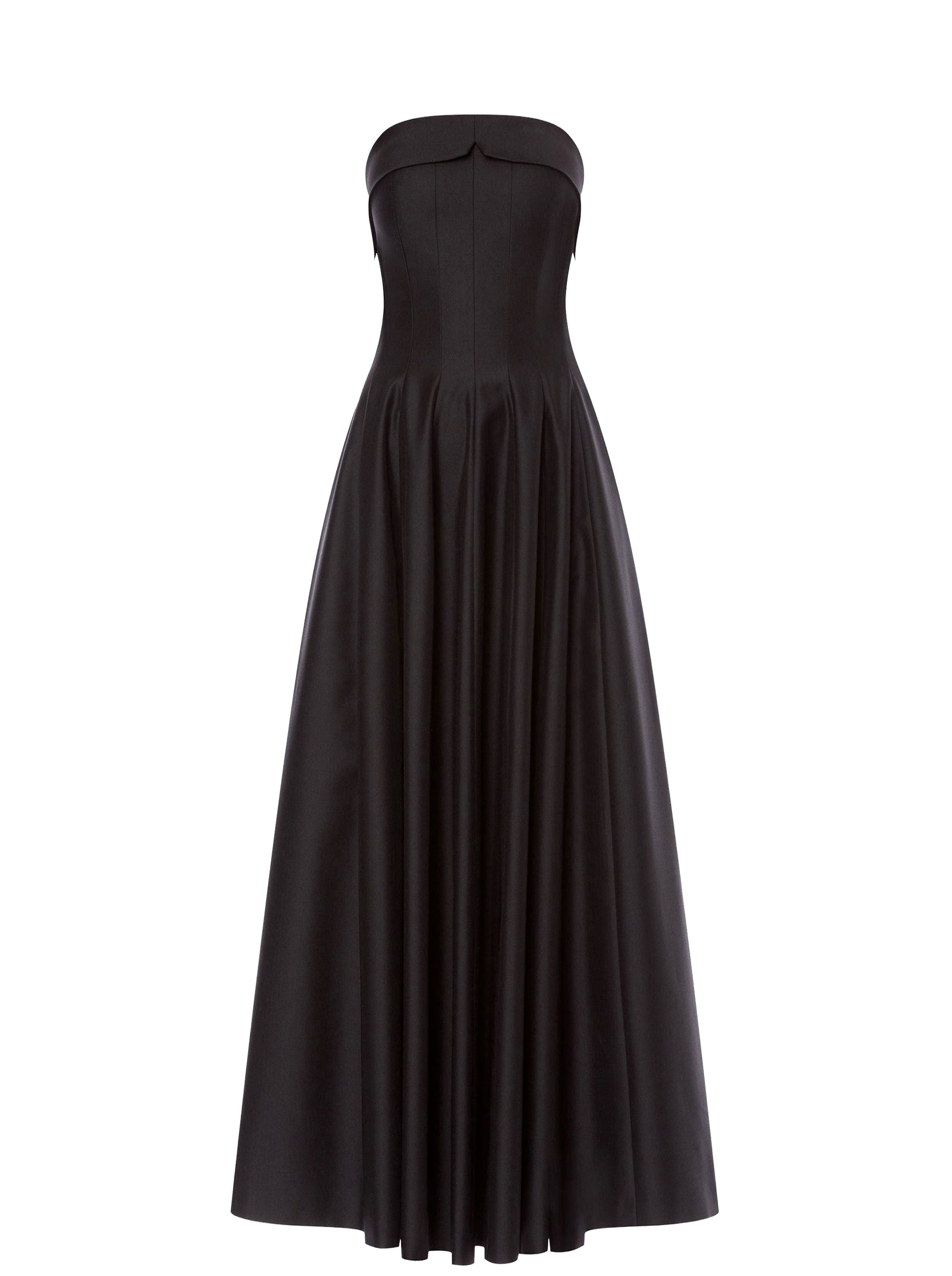 Robe longue en laine - Black
