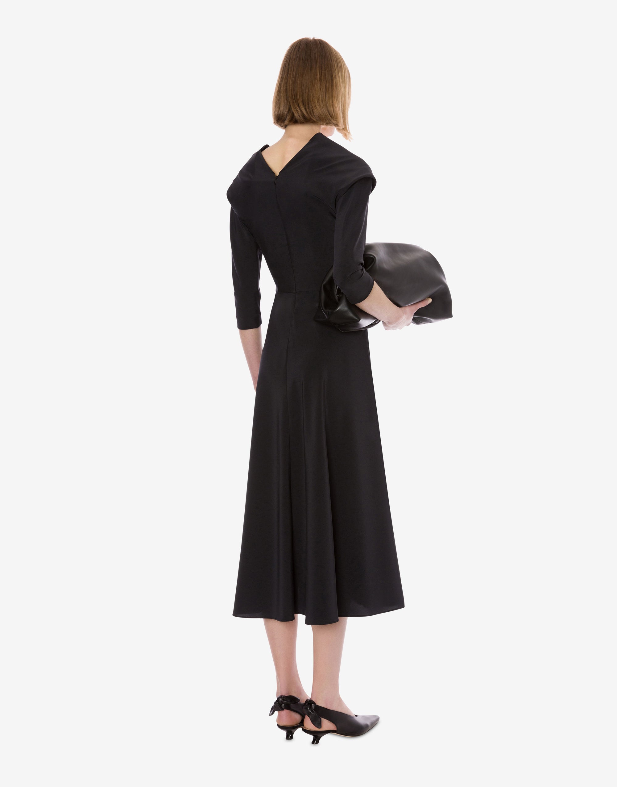 Robe midi en soie - Grey