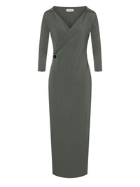 Robe midi en laine - Grey
