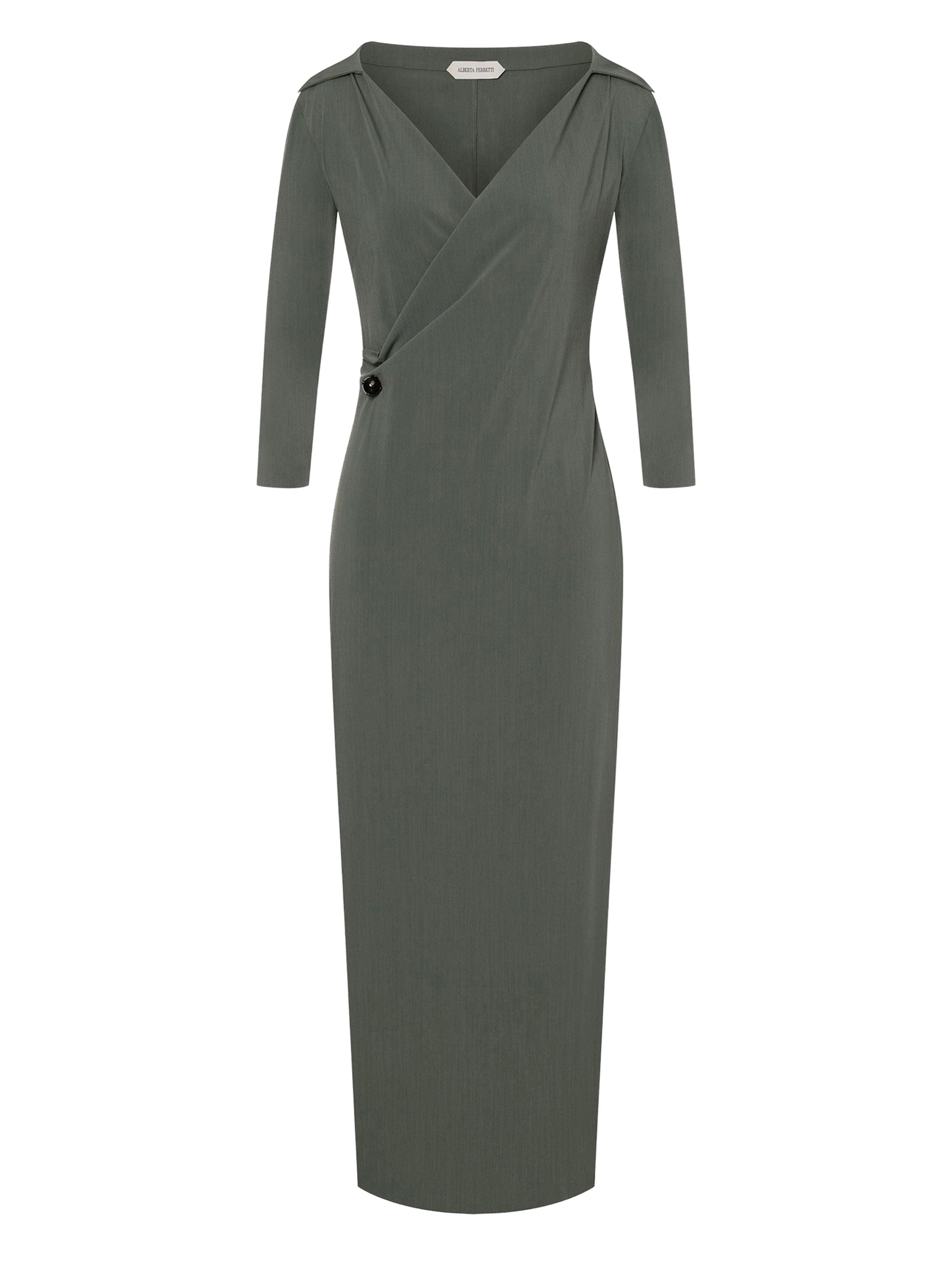 Robe midi en laine - Grey