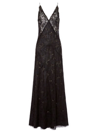 Robe longue en dentelle - Black