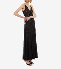 Robe longue en dentelle - Black