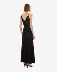 Robe longue en dentelle - Black