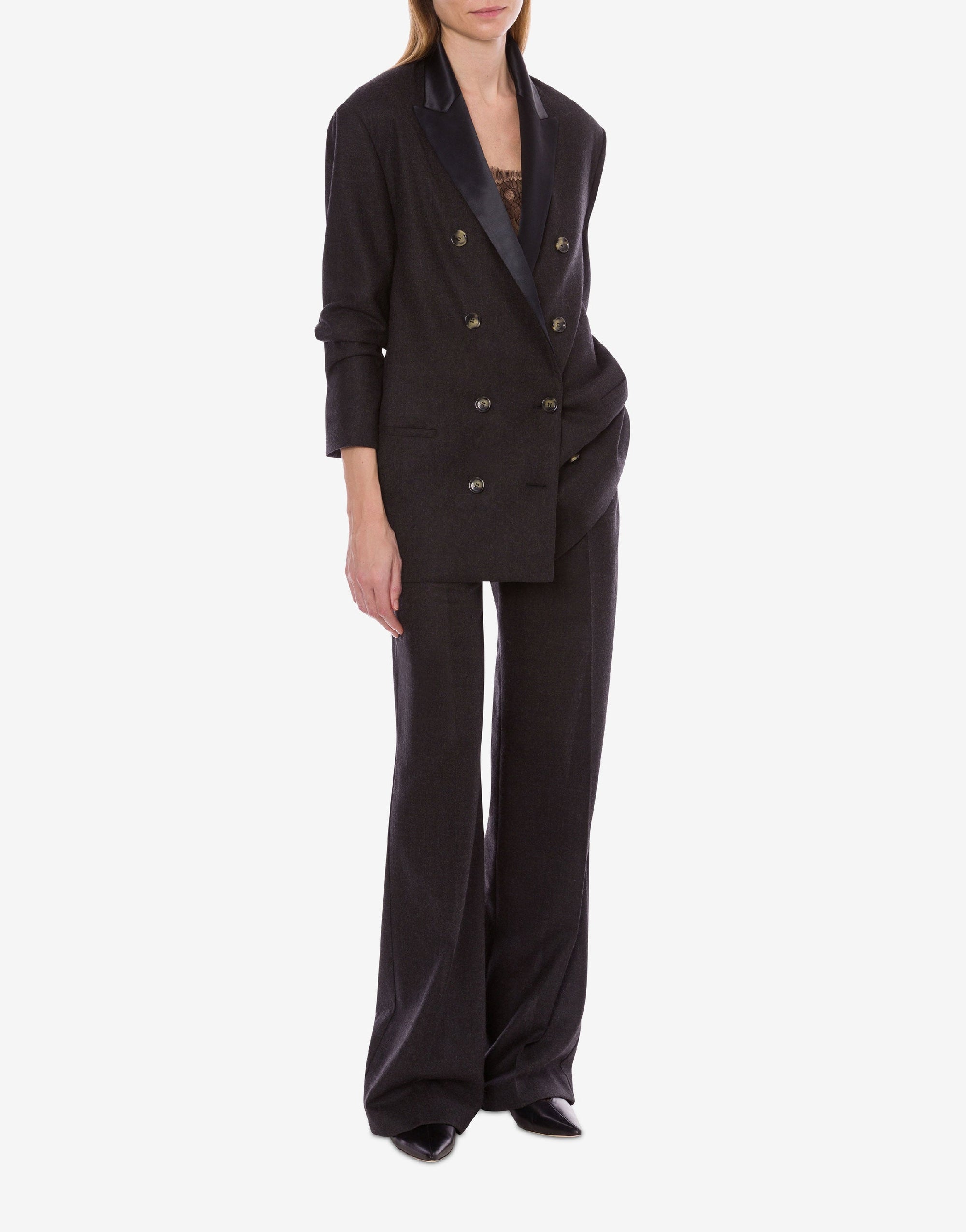Blazer en laine à double boutonnage - Fantasy Grey