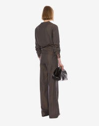 Veste de tailleur en laine nouée et scintillante - Grey