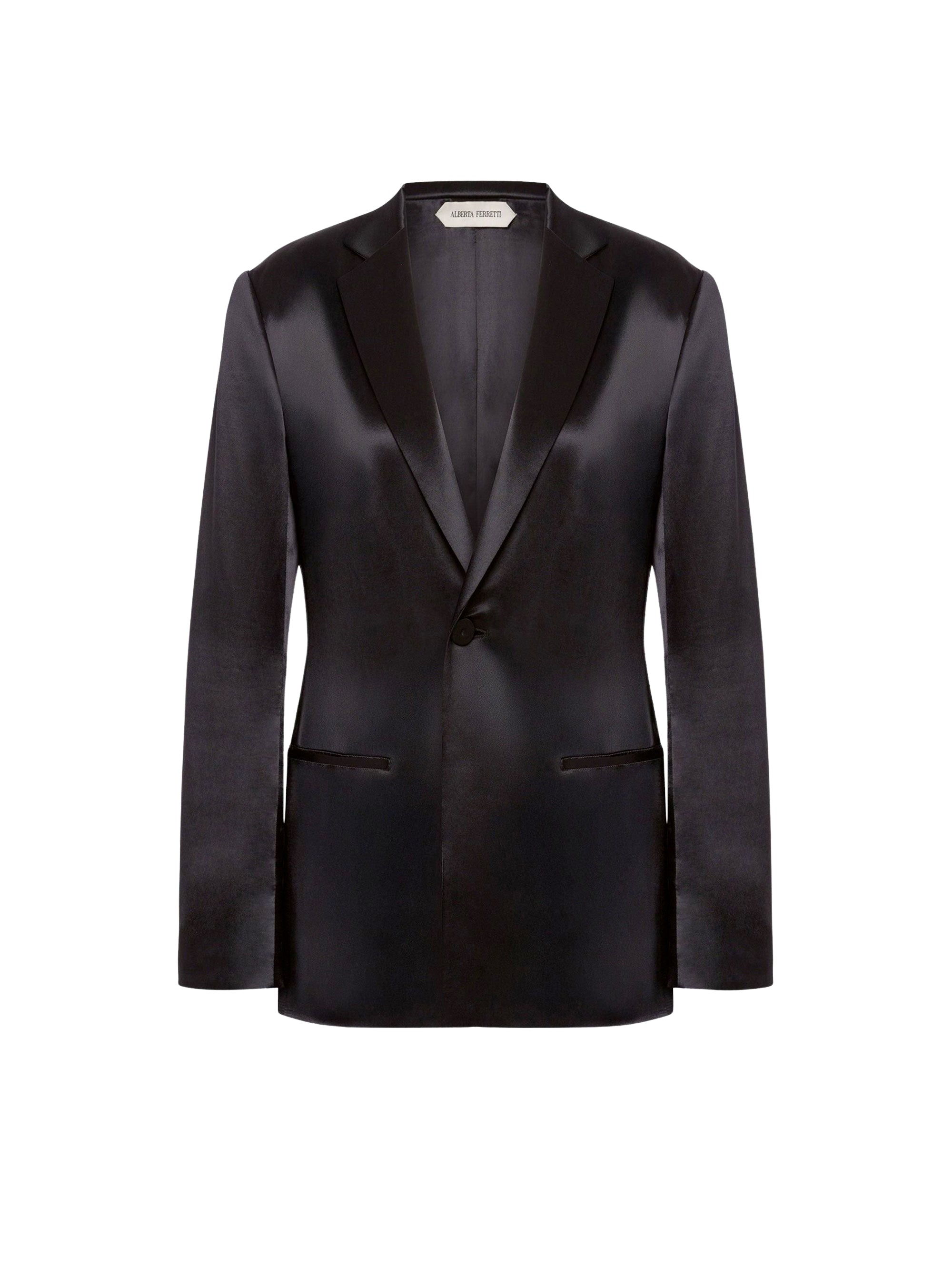 Blazer en satin brillant - Black