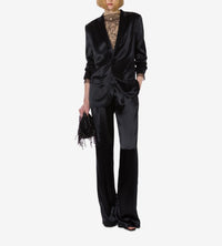Blazer en satin brillant - Black