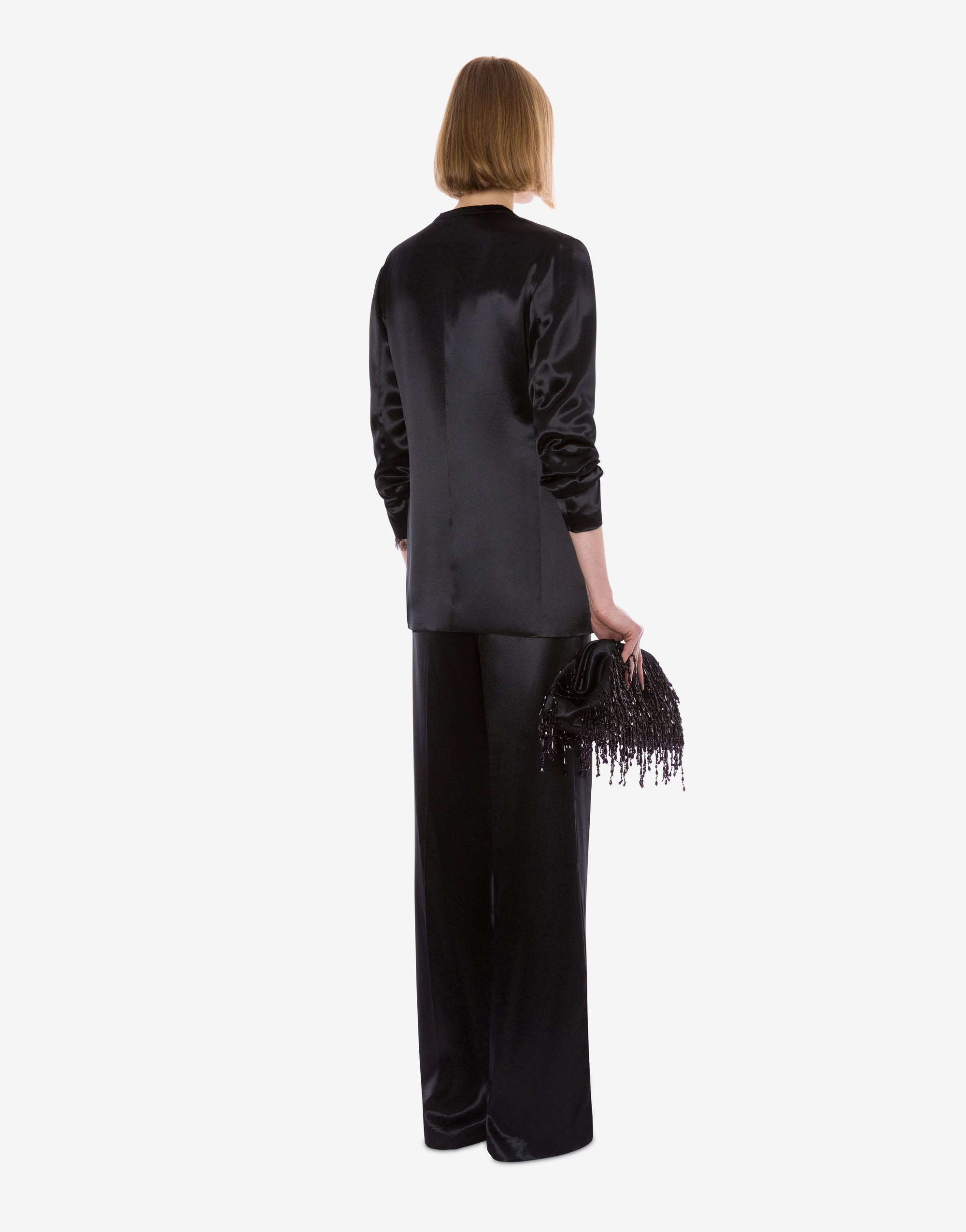 Blazer en satin brillant - Black