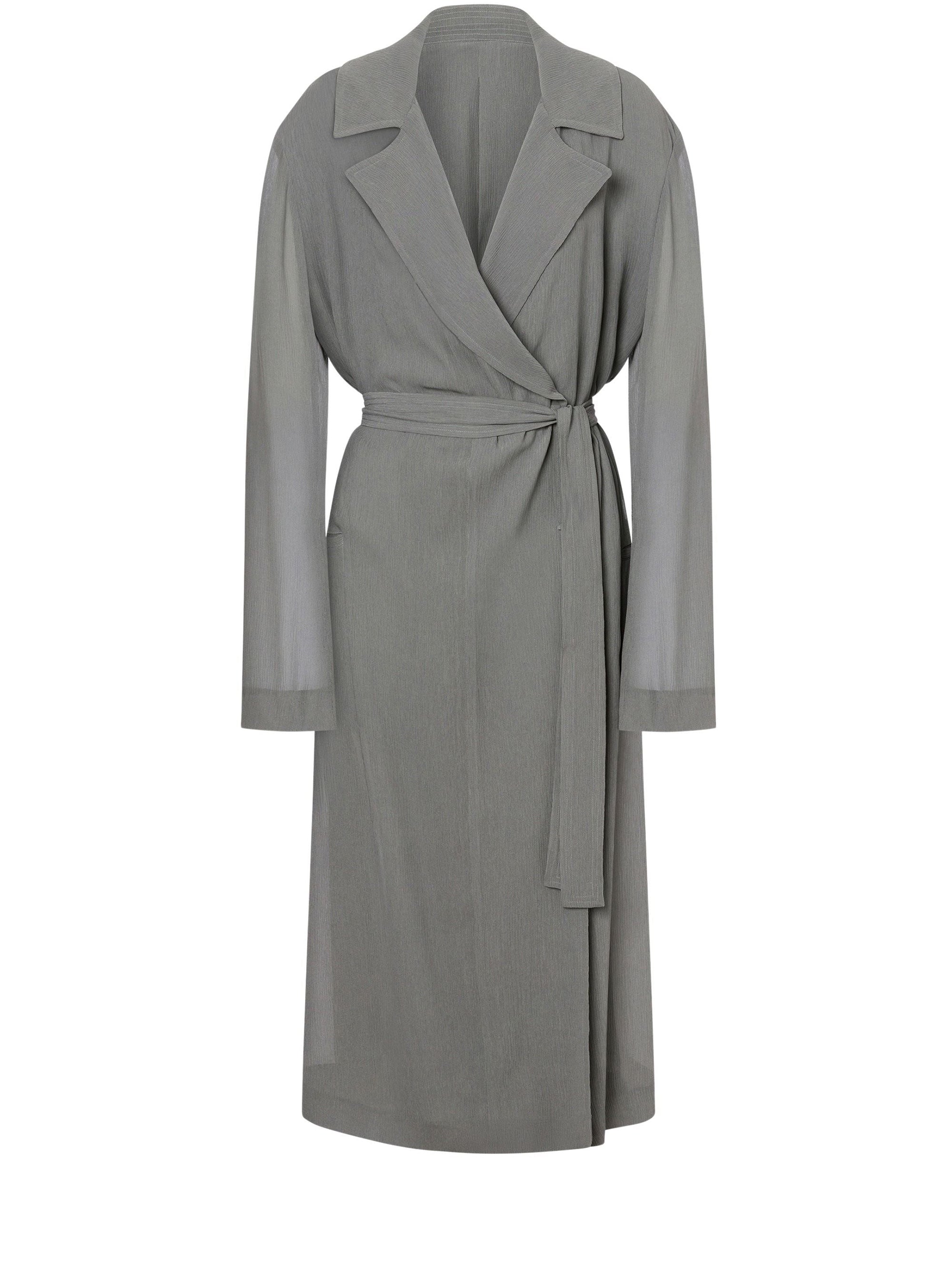 Trench-coat long ceinturé - Grey