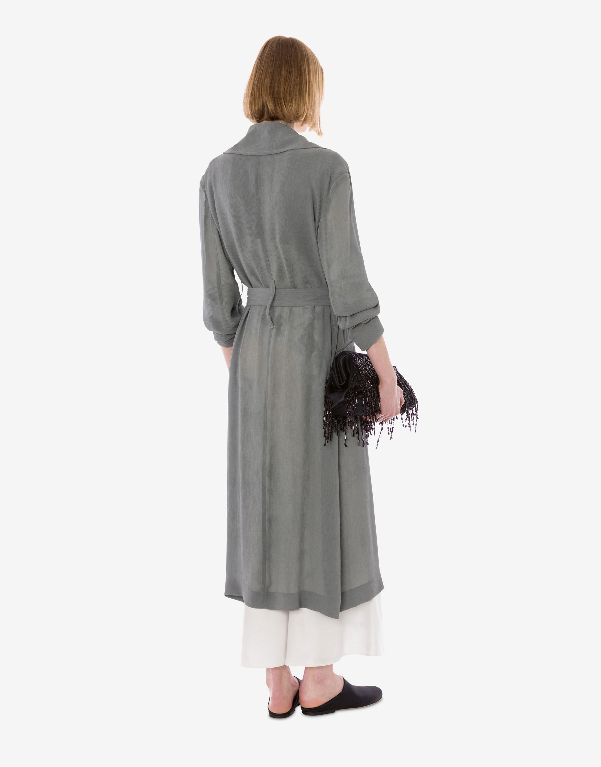 Trench-coat long ceinturé - Grey