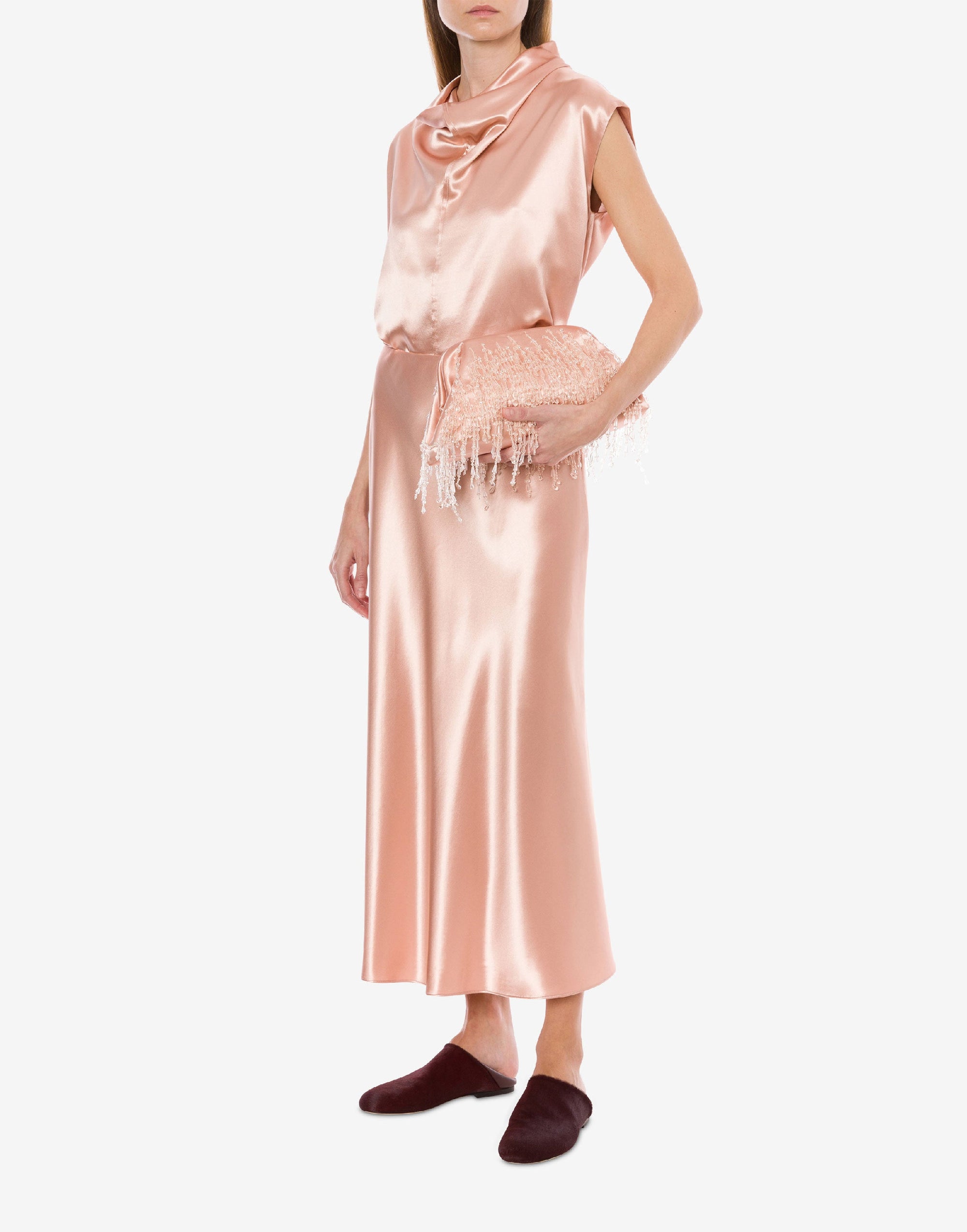 Top en satin brillant - Pink