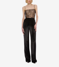 Top en dentelle transparente - Black