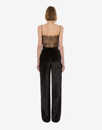Top en dentelle transparente - Black
