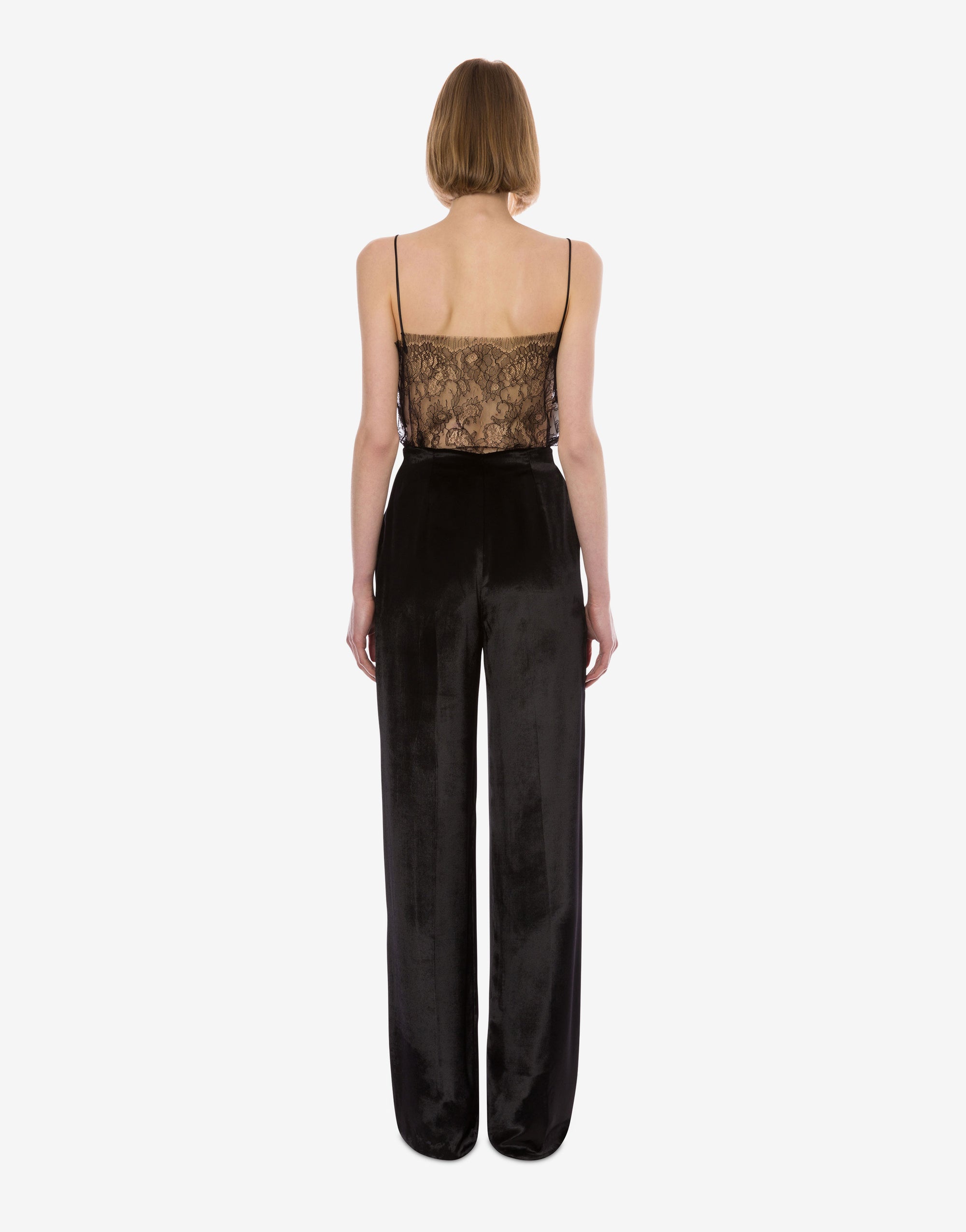 Top en dentelle transparente - Black
