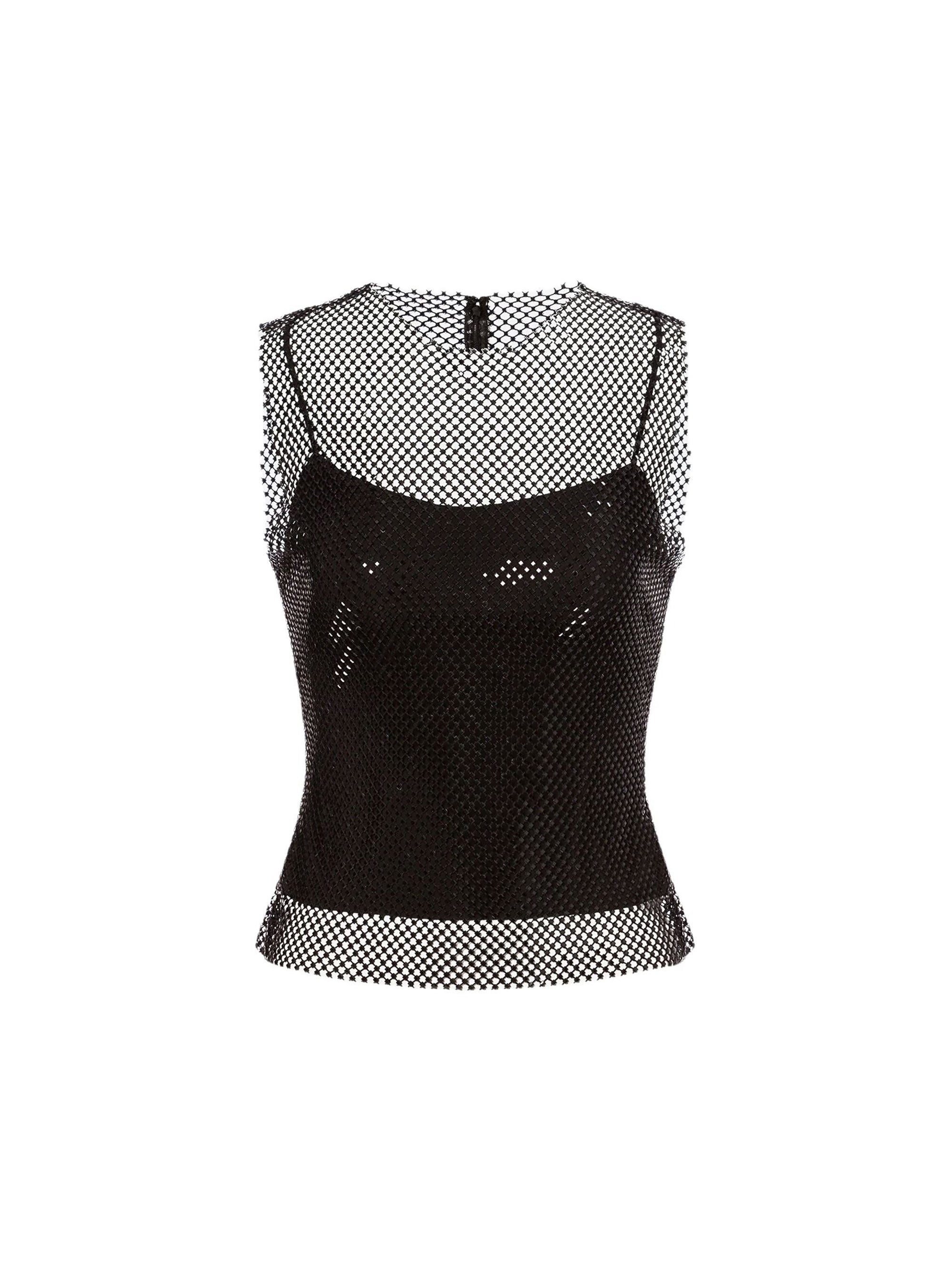 Top en maille et strass - Dark Grey