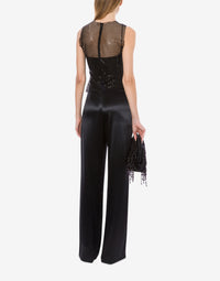 Top en maille et strass - Dark Grey
