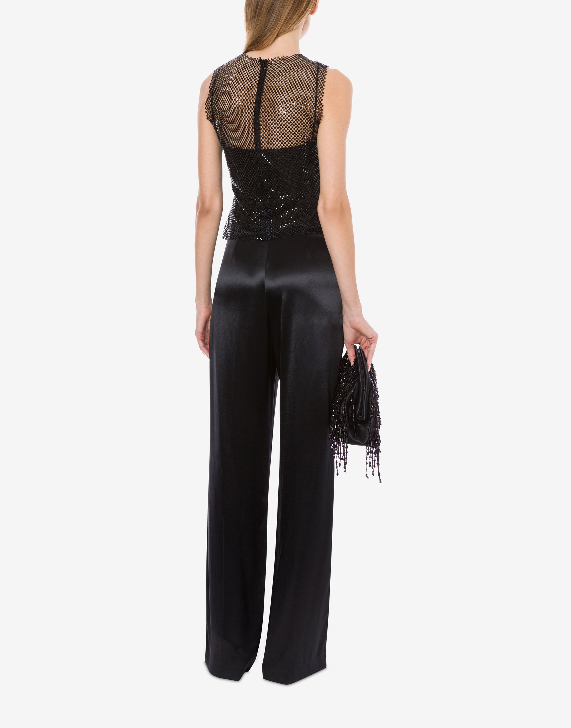 Top en maille et strass - Dark Grey