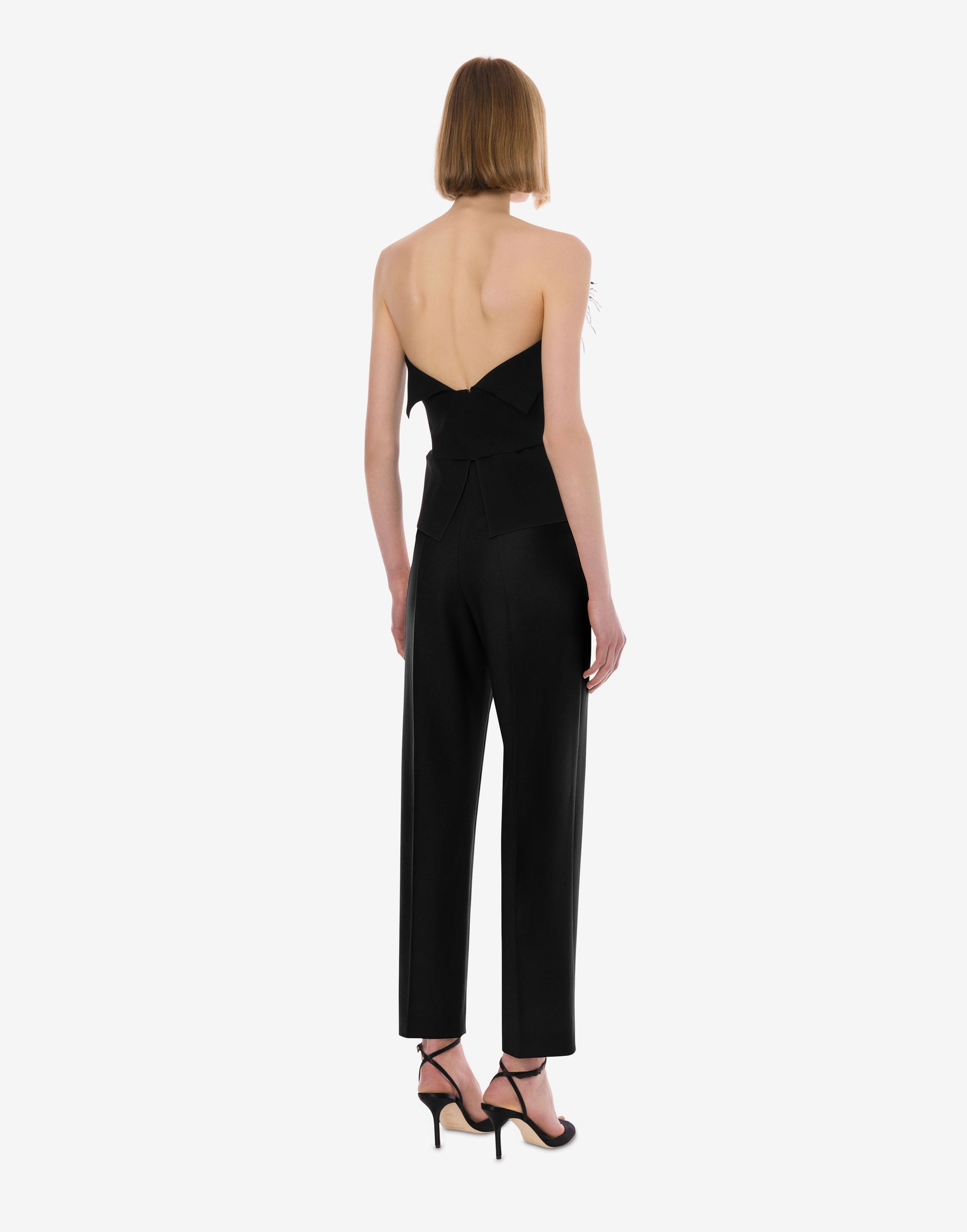 Top extensible avec plumes - Black