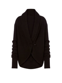 Cardigan en laine et soie - Black