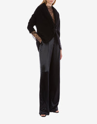 Cardigan en laine et soie - Black