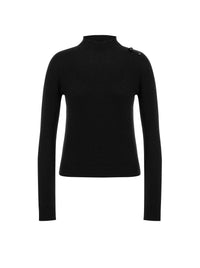 Pull en cachemire à encolure relevée - Black