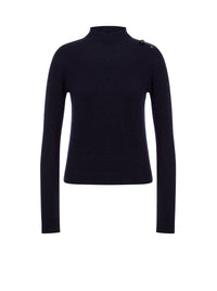 Cashmere high neck jumper - Fantasy Blue