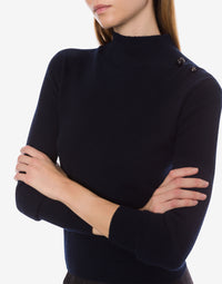 Cashmere high neck jumper - Fantasy Blue