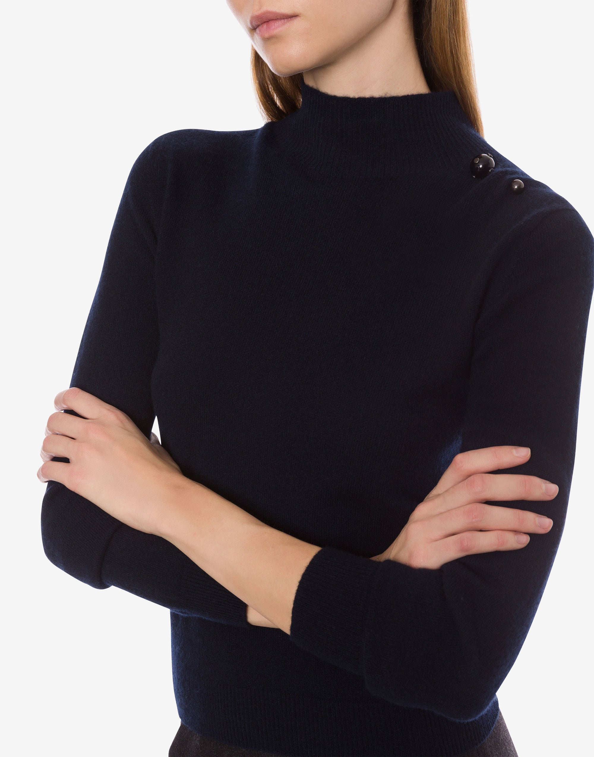 Cashmere high neck jumper - Fantasy Blue