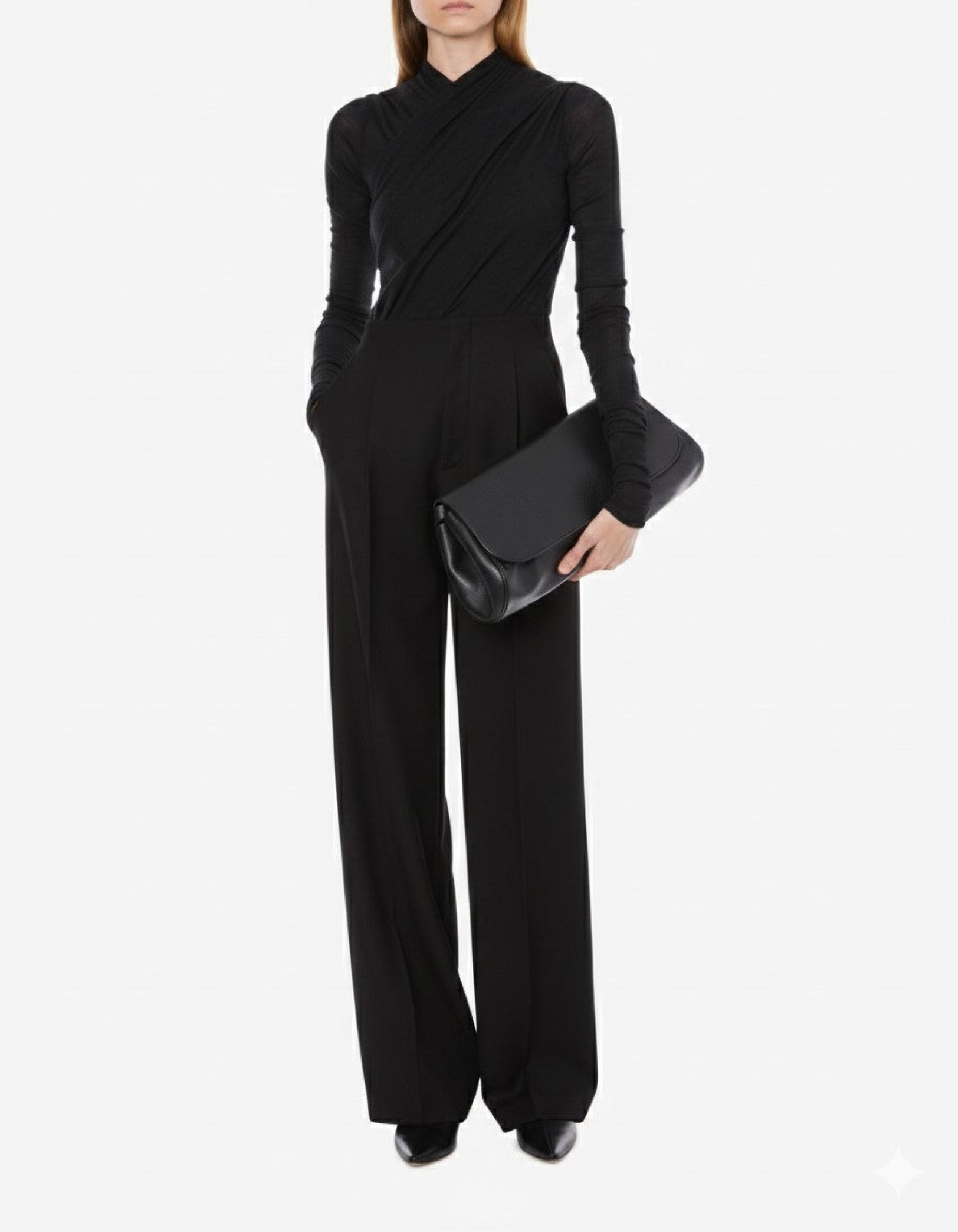 Body manches longues en laine - Black