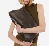Grande pochette en daim - Brown