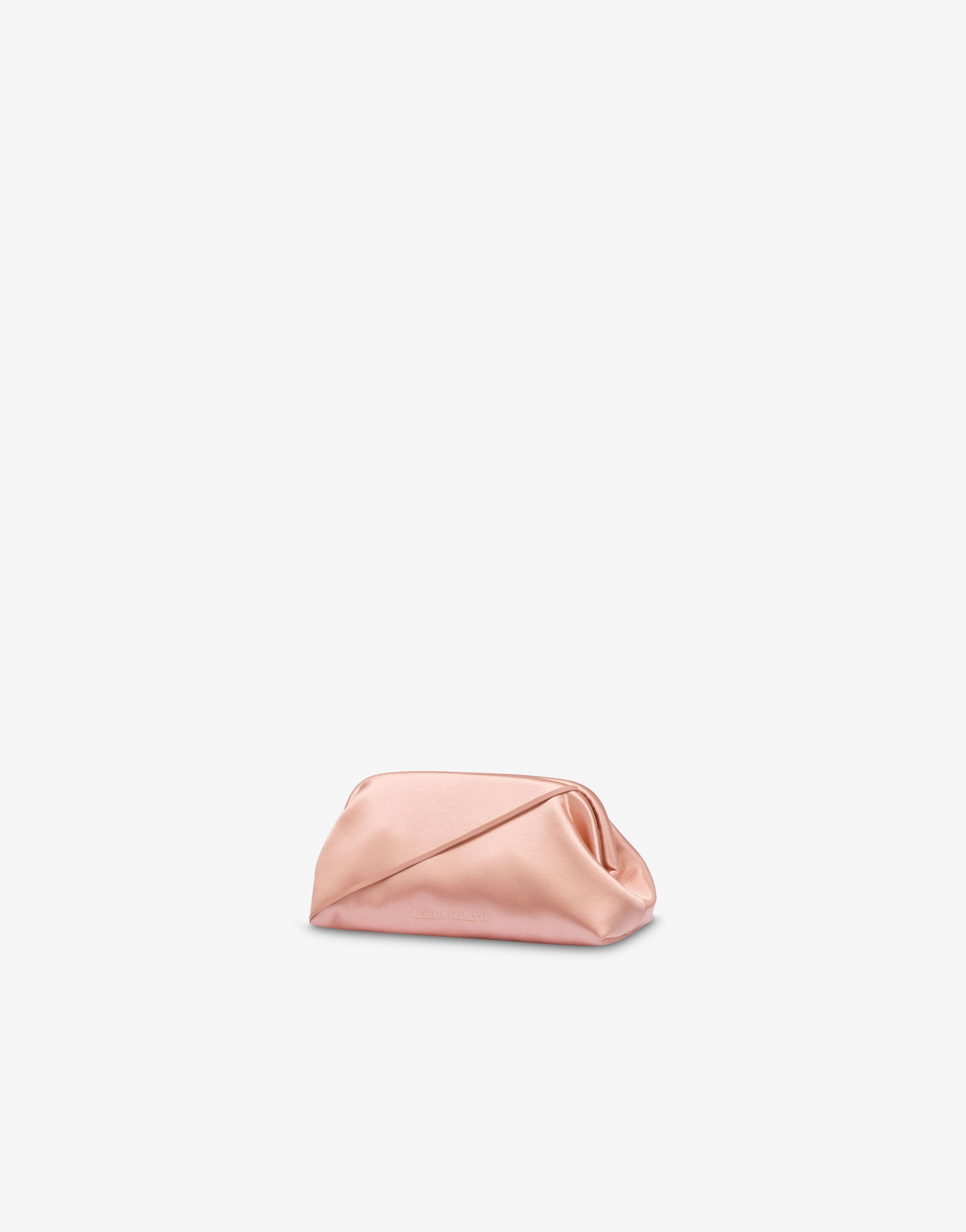 Mini shiny satin clutch bag - Pink