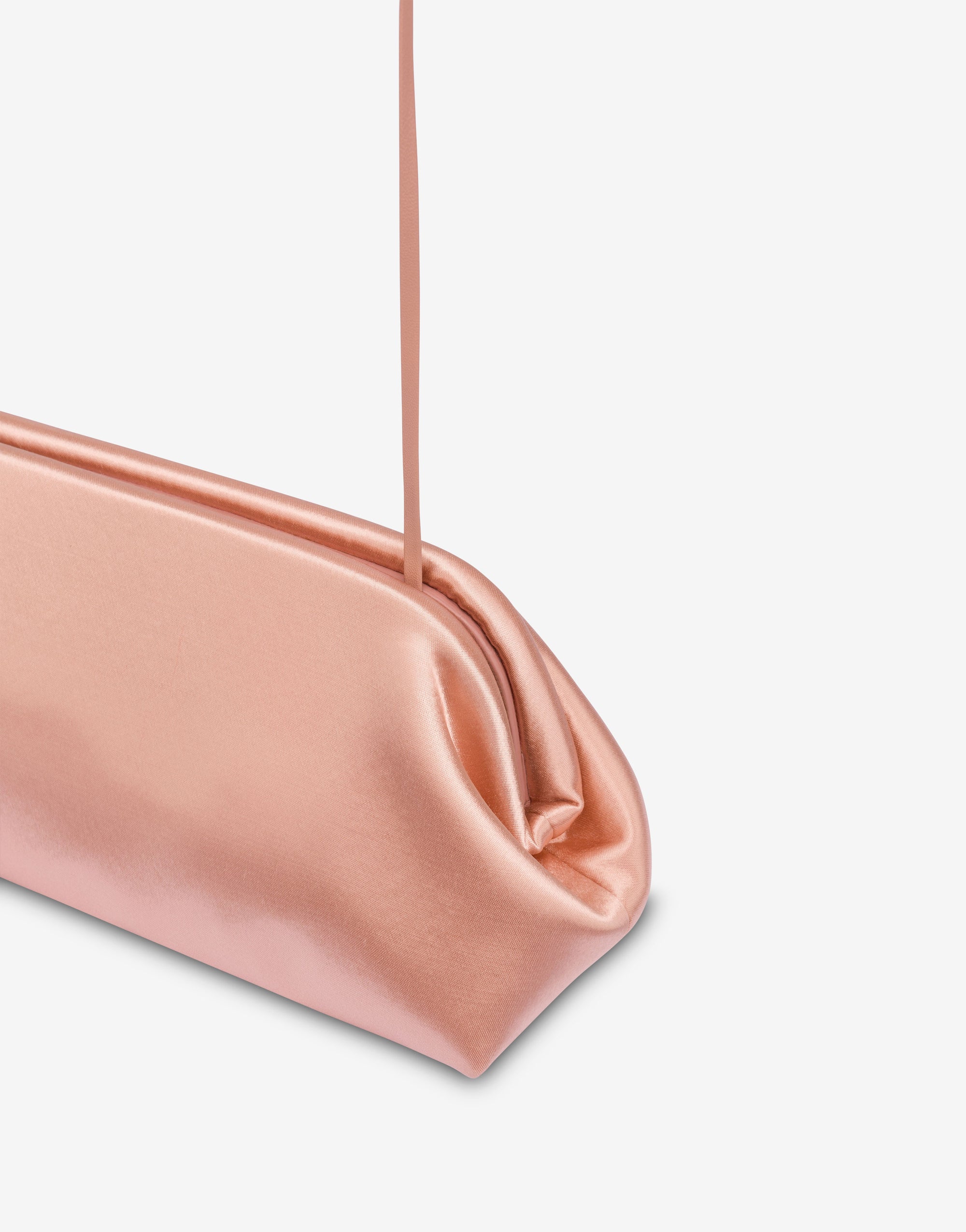 Mini shiny satin clutch bag - Pink