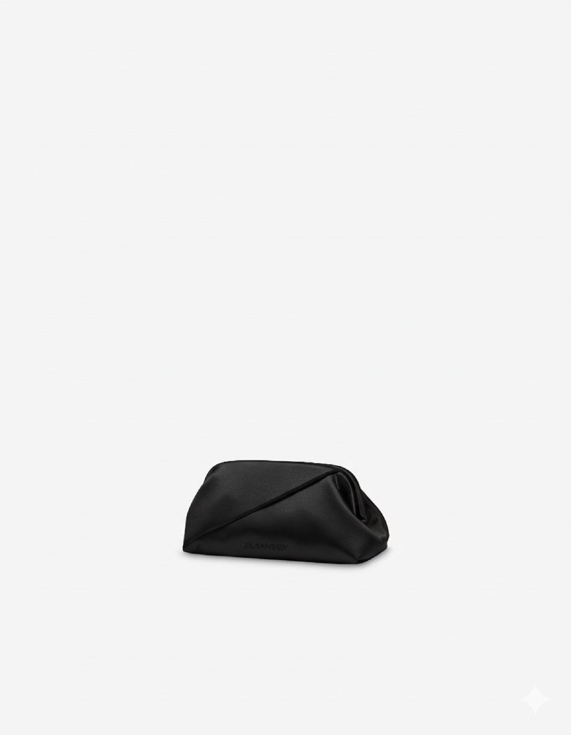 Mini pochette en satin brillant - Black