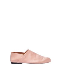 Shiny satin lace-up Derbies - Pink