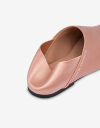 Shiny satin lace-up Derbies - Pink